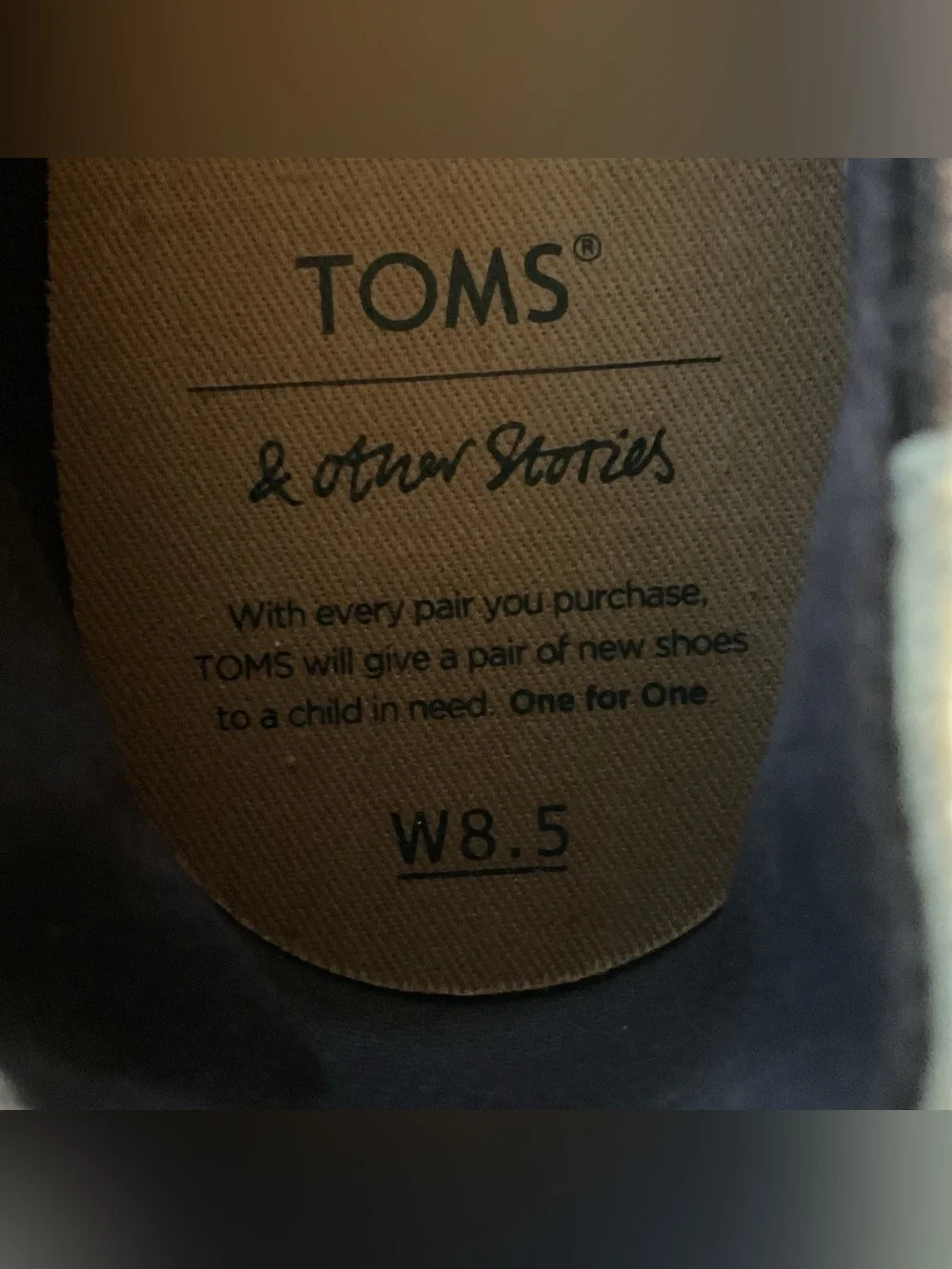 TOMS Women’s Brown Mountain Canvas Slip-On Shoes size 8.5